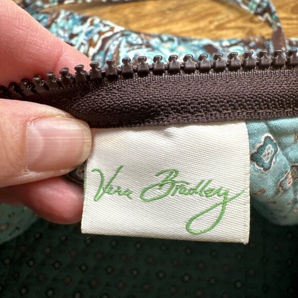 Vera Bradley Duffle  Carry On Tote Gym Bag Java Blue Dbl Handle RETIRED - Picture 7 of 10